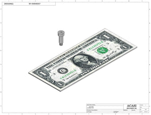 Stainless steel cap chute to feed various sizes of caps, model 13000, Component M1-85646057, by Acasi Machinery Inc.