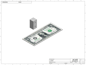 Stainless steel cap chute to feed various sizes of caps, model 13000, Part 12020, by Acasi Machinery Inc.
