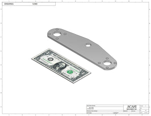 Stainless steel cap chute to feed various sizes of caps, model 13000, Part 12080, by Acasi Machinery Inc.