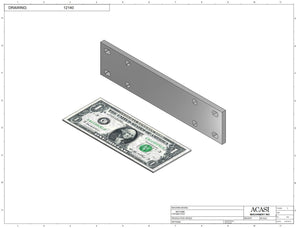 Stainless steel cap chute to feed various sizes of caps, model 13000, Part 12140, by Acasi Machinery Inc.