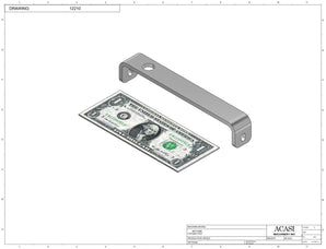 Stainless steel cap chute to feed various sizes of caps, model 13000, Part 12210, by Acasi Machinery Inc.