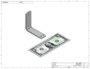 Stainless steel cap chute to feed various sizes of caps, model 13000, Part 12220, by Acasi Machinery Inc.
