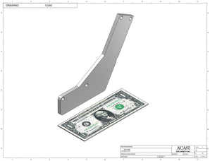 Stainless steel cap chute to feed various sizes of caps, model 13000, Part 12240, by Acasi Machinery Inc.