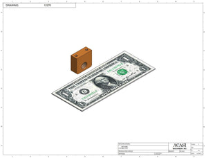 Stainless steel cap chute to feed various sizes of caps, model 13000, Part 12270, by Acasi Machinery Inc.