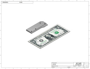 Stainless steel cap chute to feed various sizes of caps, model 13000, Part 12350, by Acasi Machinery Inc.