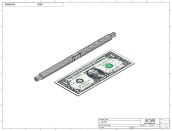 Stainless steel cap chute to feed various sizes of caps, model 13000, Part 12390, by Acasi Machinery Inc.