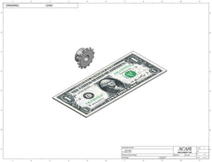 Stainless steel cap chute to feed various sizes of caps, model 13000, Part 12400, by Acasi Machinery Inc.