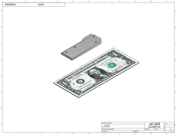 Stainless steel cap chute to feed various sizes of caps, model 13000, Part 12430, by Acasi Machinery Inc.