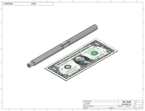 Stainless steel cap chute to feed various sizes of caps, model 13000, Part 12450, by Acasi Machinery Inc.