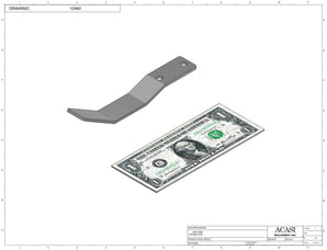 Stainless steel cap chute to feed various sizes of caps, model 13000, Parts 12460, by Acasi Machinery Inc.