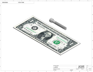 Stainless steel cap chute to feed various sizes of caps, model CD-01, Part CD-01-056, by Acasi Machinery Inc.