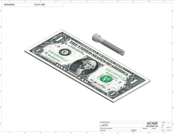 Stainless steel cap chute to feed various sizes of caps, model CD-01, Part CD-01-056, by Acasi Machinery Inc.