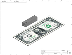 Stainless steel cap chute to feed various sizes of caps, model CD-01, Part CD-01-066, by Acasi Machinery Inc.