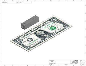 Stainless steel cap chute to feed various sizes of caps, model CD-01, Part CD-01-072, by Acasi Machinery Inc.