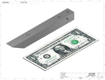 Stainless steel cap chute to feed various sizes of caps, model CD-01, Part CD-01-078, by Acasi Machinery Inc.