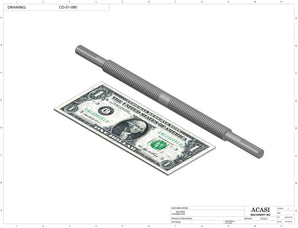 Stainless steel cap chute to feed various sizes of caps, model CD-01, Part CD-01-080, by Acasi Machinery Inc.