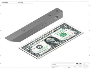 Stainless steel cap chute to feed various sizes of caps, model CD-01, Part CD-01-082, by Acasi Machinery Inc.