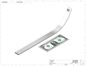 Stainless steel cap chute to feed various sizes of caps, model CD-03, Assy CD-03-016E, by Acasi Machinery Inc.