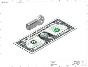 Stainless steel cap chute to feed various sizes of caps, model CD-03, Component M1-35397843, by Acasi Machinery Inc.