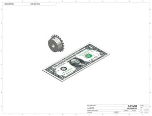 Stainless steel cap delivery to feed a wide range of caps, model CD-01, Part CD-01-054, by Acasi Machinery Inc.