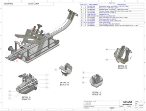 Stainless steel cap delivery to feed a wide range of caps, model CD-03, Assy CD-03-COMP, by Acasi Machinery Inc.