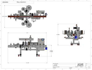 Front and Back-Wrap Labeler Model Tru-Labeler-FB-W-HERMA | Drawing