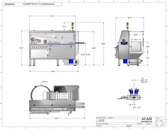 Bottle Unscrambler - Model TruSort-32 Drawings, by Acasi Machinery Inc.