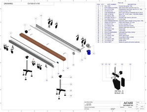 Variable Speed Power Conveyor, Assy CV100-01-V16, by Acasi Machinery Inc.