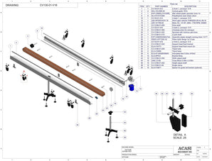 Variable Speed Power Conveyor, Assy CV130-01-V16, by Acasi Machinery Inc.