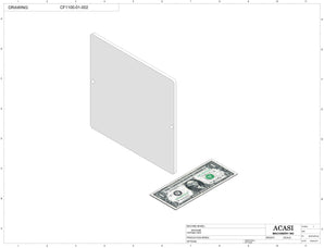 Variable speed floor level cap elevator, model CF1100, Part CF1100-01-002, by Acasi Machinery Inc.