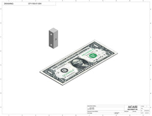 Variable speed floor level cap elevator, model CF1100, Part CF1100-01-004, by Acasi Machinery Inc.