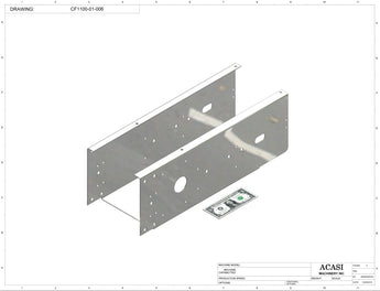 Variable speed floor level cap elevator, model CF1100, Part CF1100-01-006, by Acasi Machinery Inc.