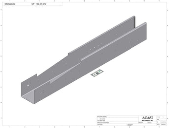Variable speed floor level cap elevator, model CF1100, Part CF1100-01-012, by Acasi Machinery Inc.