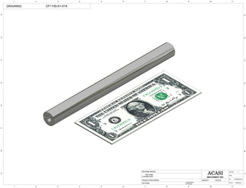 Variable speed floor level cap elevator, model CF1100, Part CF1100-01-014, by Acasi Machinery Inc.