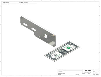 Variable speed floor level cap elevator, model CF1100, Part CF1100-01-026, by Acasi Machinery Inc.