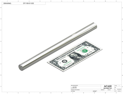 Variable speed floor level cap elevator, model CF1100, Part CF1100-01-032, by Acasi Machinery Inc.