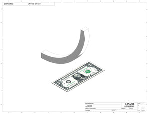 Variable speed floor level cap elevator, model CF1100, Part CF1100-01-034, by Acasi Machinery Inc.