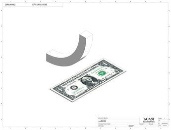 Variable speed floor level cap elevator, model CF1100, Part CF1100-01-036, by Acasi Machinery Inc.