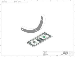 Variable speed floor level cap elevator, model CF1100, Part CF1100-01-038, by Acasi Machinery Inc.