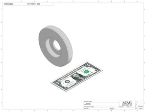 Variable speed floor level cap elevator, model CF1100, Part CF1100-01-042, by Acasi Machinery Inc.