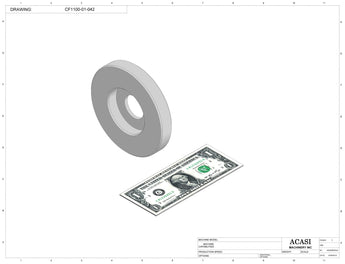Variable speed floor level cap elevator, model CF1100, Part CF1100-01-042, by Acasi Machinery Inc.