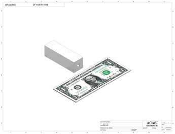 Variable speed floor level cap elevator, model CF1100, Part CF1100-01-048, by Acasi Machinery Inc.