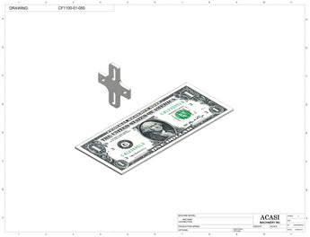 Variable speed floor level cap elevator, model CF1100, Part CF1100-01-050, by Acasi Machinery Inc.
