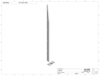 Variable speed floor level cap elevator, model CF1100, Part CF1100-01-060, by Acasi Machinery Inc.
