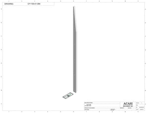 Variable speed floor level cap elevator, model CF1100, Part CF1100-01-064, by Acasi Machinery Inc.