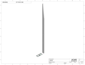Variable speed floor level cap elevator, model CF1100, Part CF1100-01-064, by Acasi Machinery Inc.