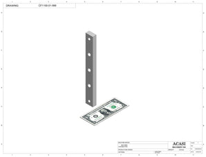 Variable speed floor level cap elevator, model CF1100, Part CF1100-01-066, by Acasi Machinery Inc.