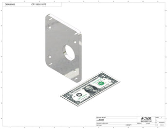 Variable speed floor level cap elevator, model CF1100, Part CF1100-01-070, by Acasi Machinery Inc.