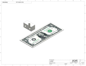 Variable speed floor level cap elevator, model CF1100, Part CF1100-01-074, by Acasi Machinery Inc.