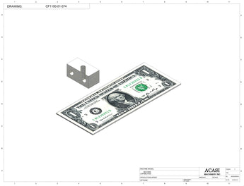 Variable speed floor level cap elevator, model CF1100, Part CF1100-01-074, by Acasi Machinery Inc.